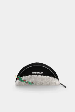 Beadedbeaded lune clutch