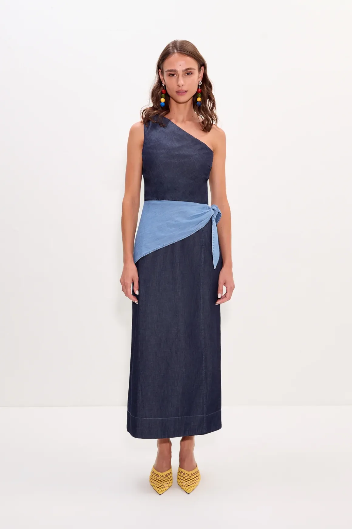 Belembelem chambray midi dress