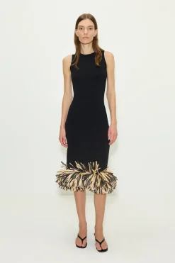 Boaboa raffia midi dress
