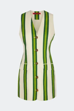 Carobcarob printed linen mini dress