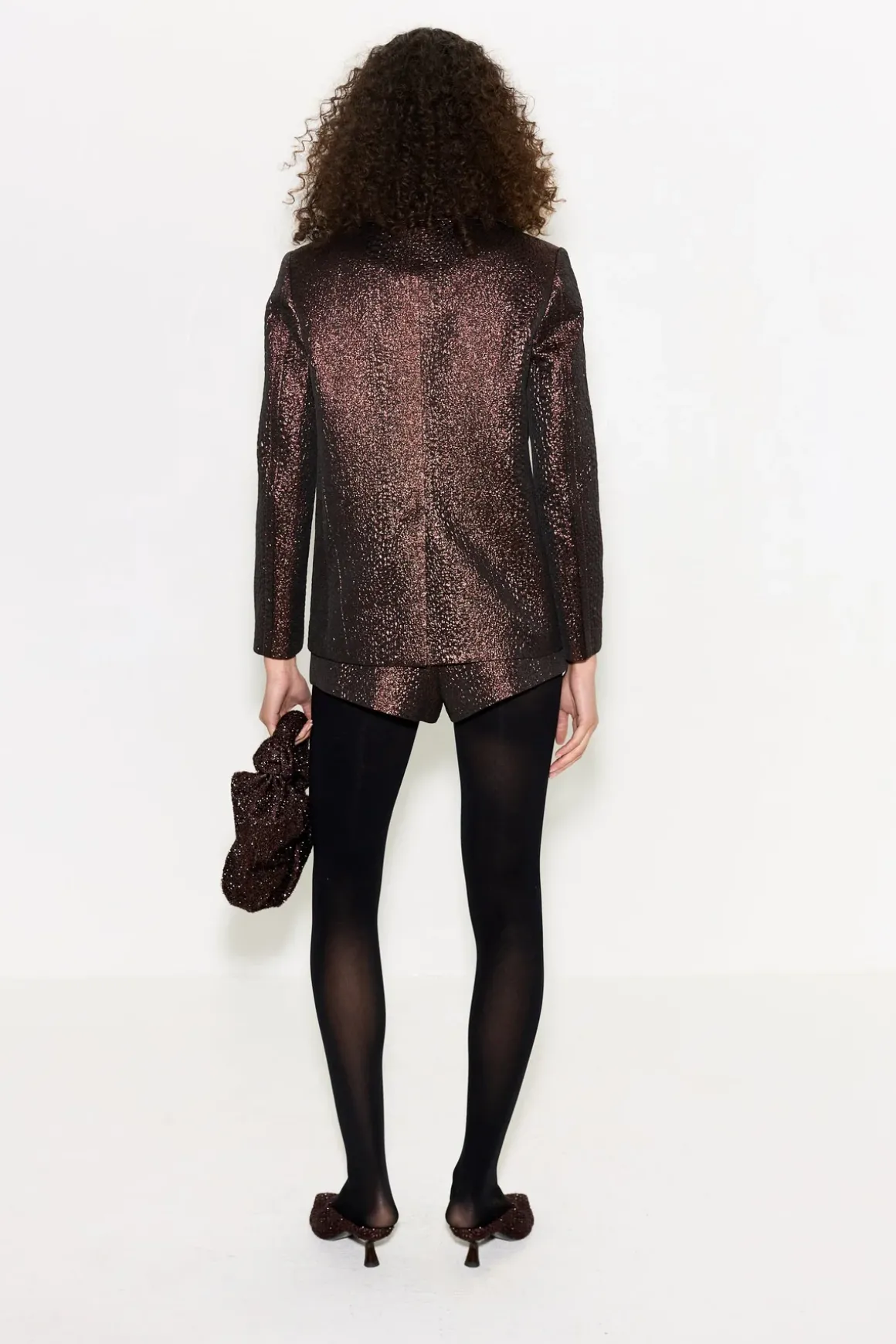 Fleurfleur metallic shorts