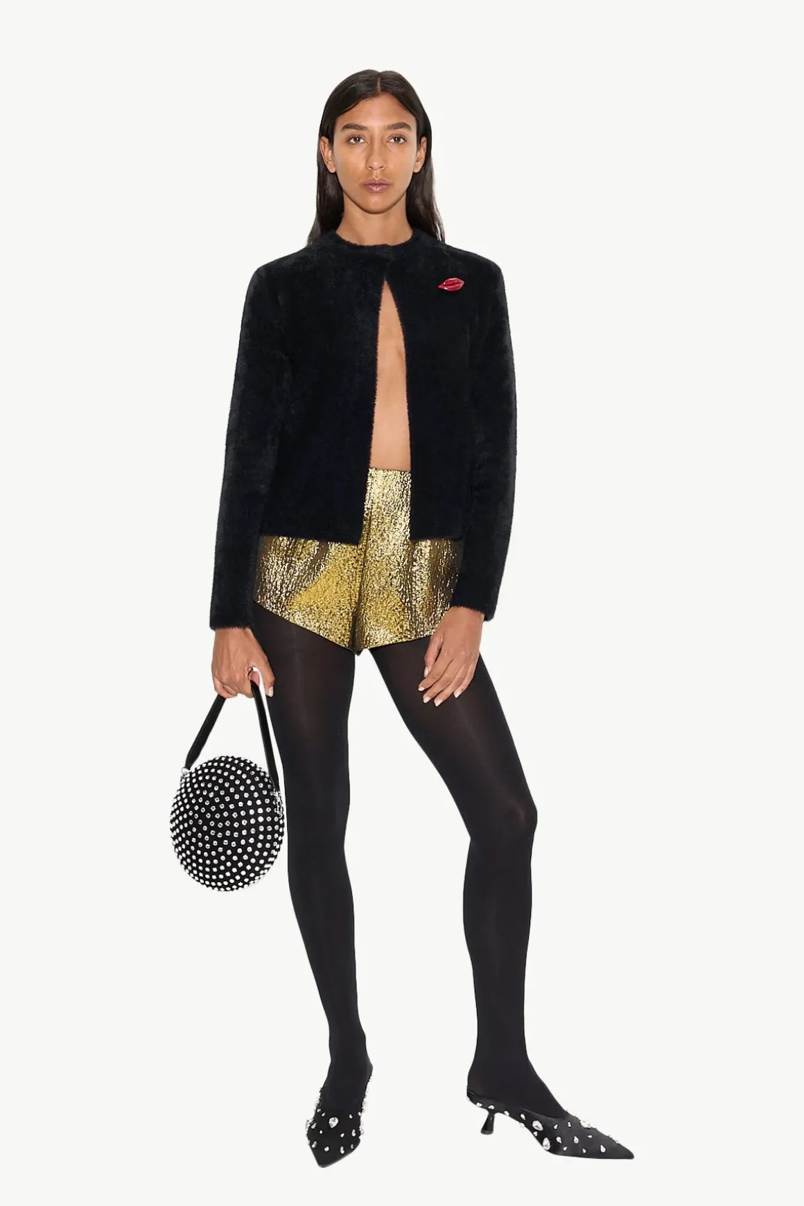 Fleurfleur metallic shorts