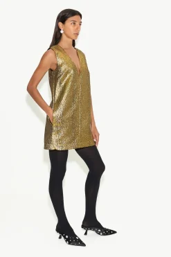 Fountainfountain metallic mini dress