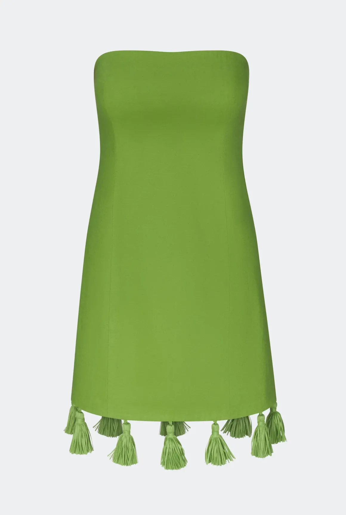 Freyafreya linen tassel mini dress