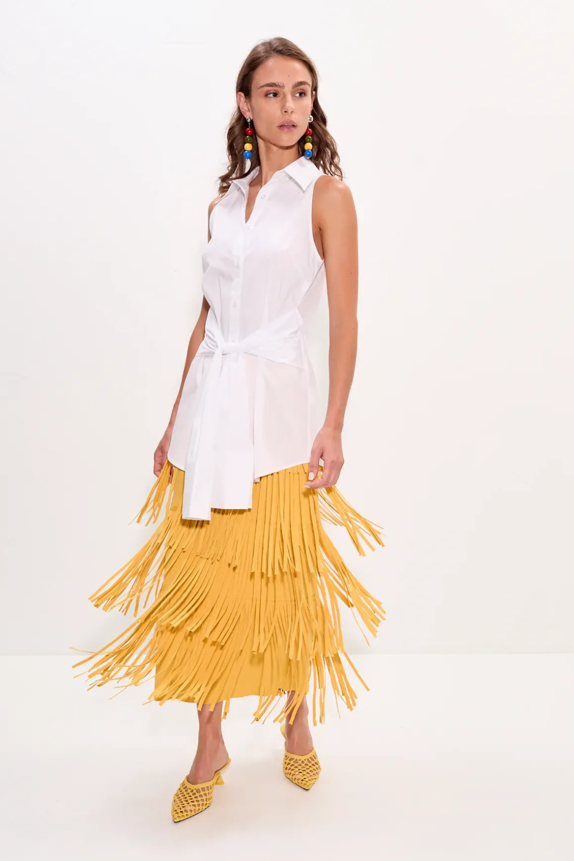 Innainna sleeveless poplin top