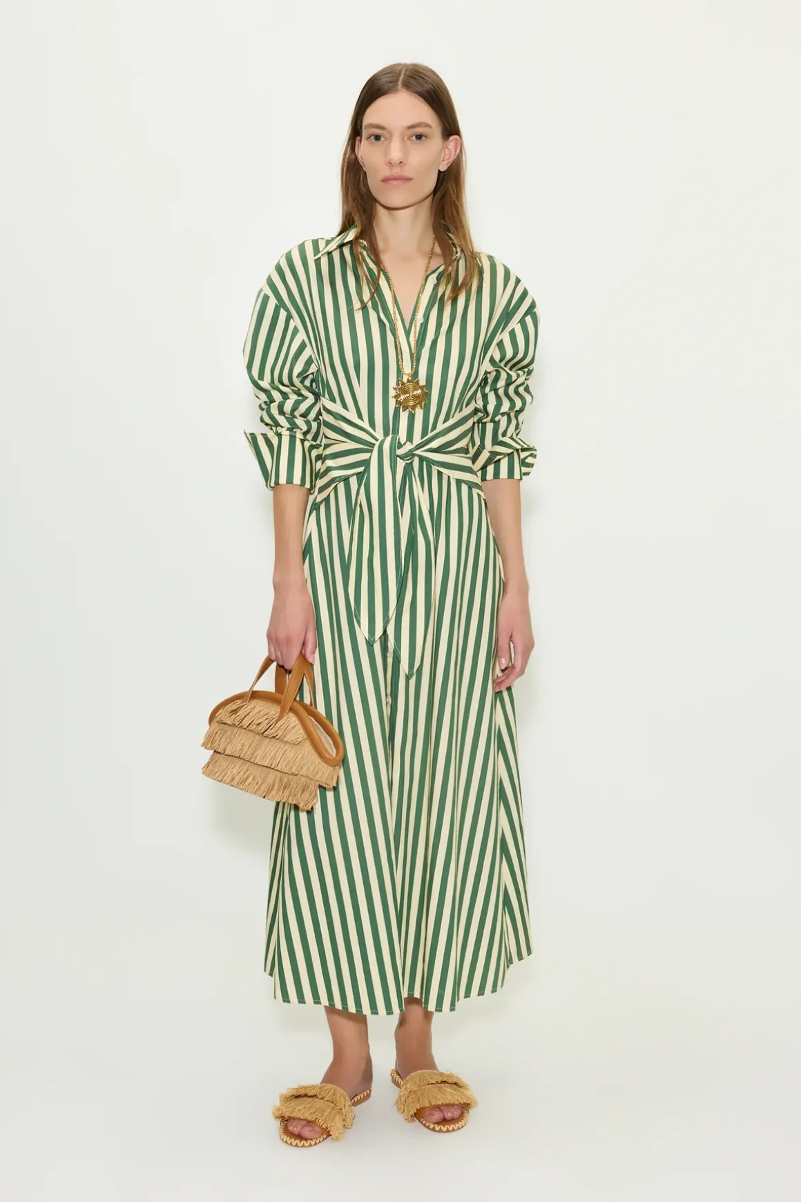 Lochloch poplin maxi dress