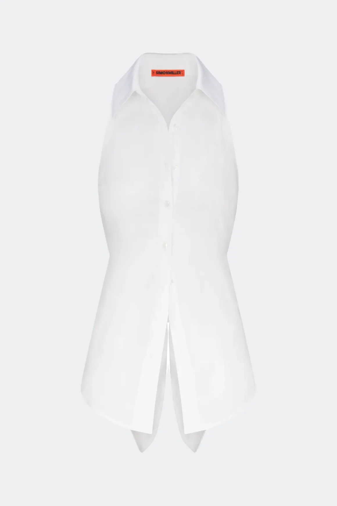 Lochloch sleeveless poplin button up