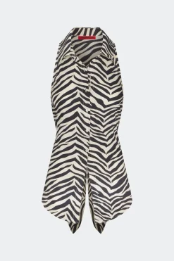 Lochloch sleeveless poplin button up