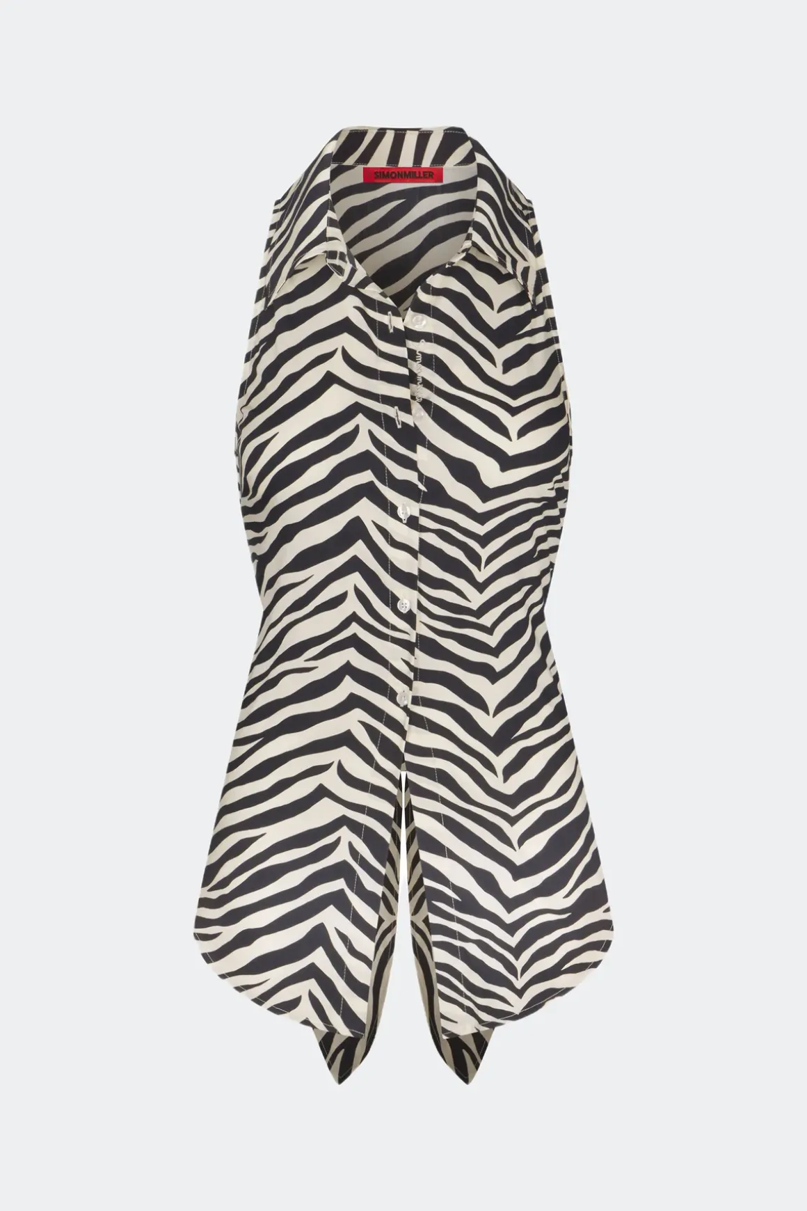 Lochloch sleeveless poplin button up