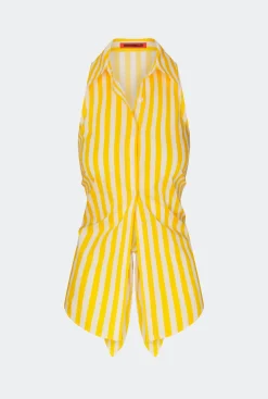Lochloch sleeveless poplin button up