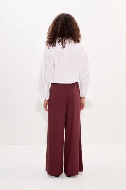 Marenmaren poplin crochet button up