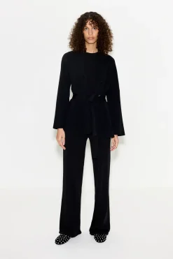 Maxmax belted knit cardigan