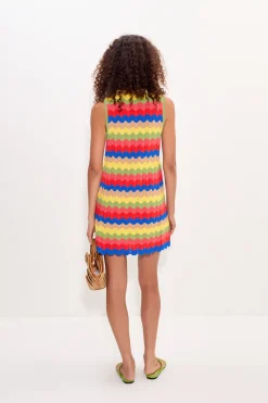 Mojimoji wave mini dress