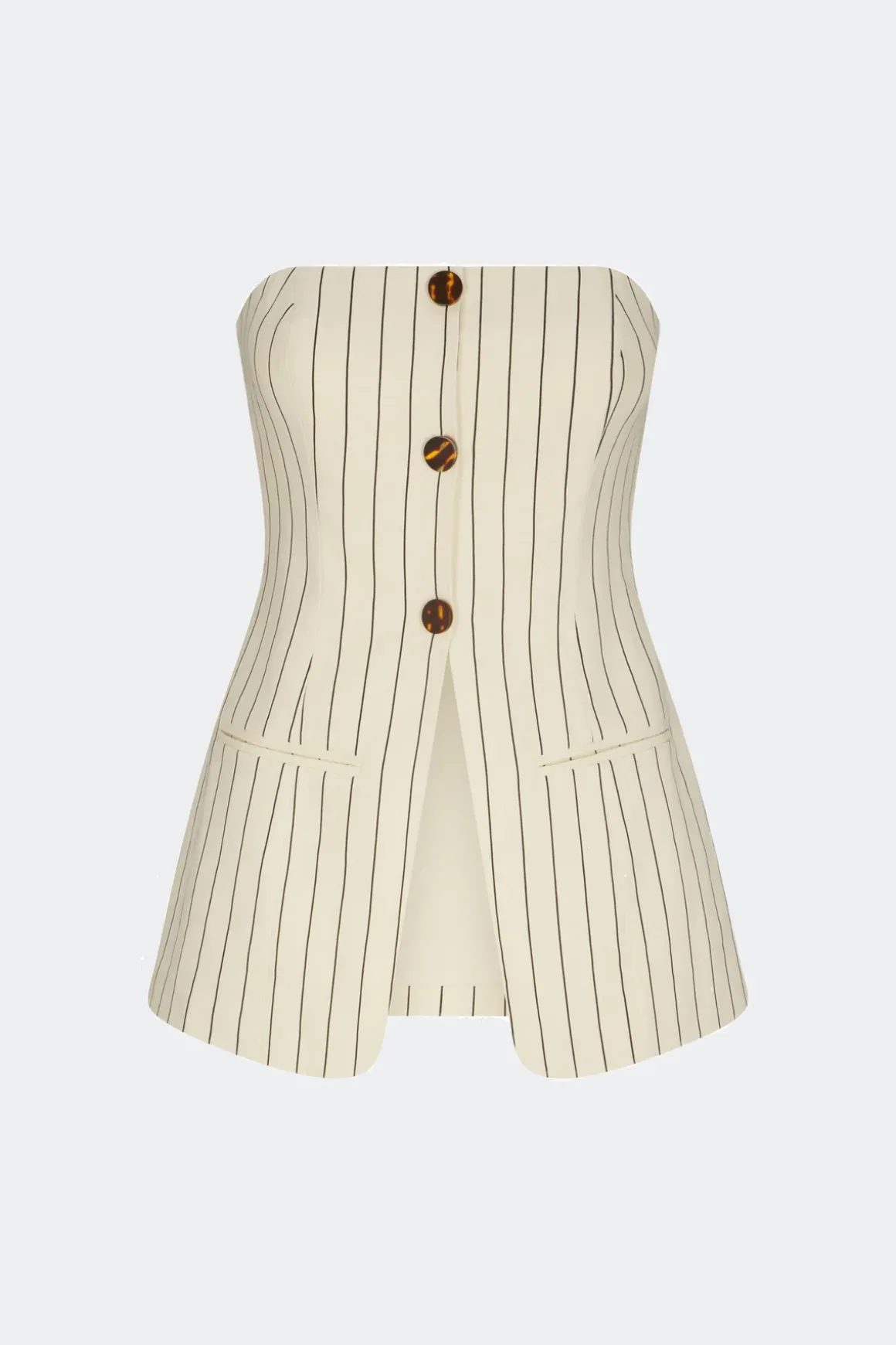 Morimori strapless linen top