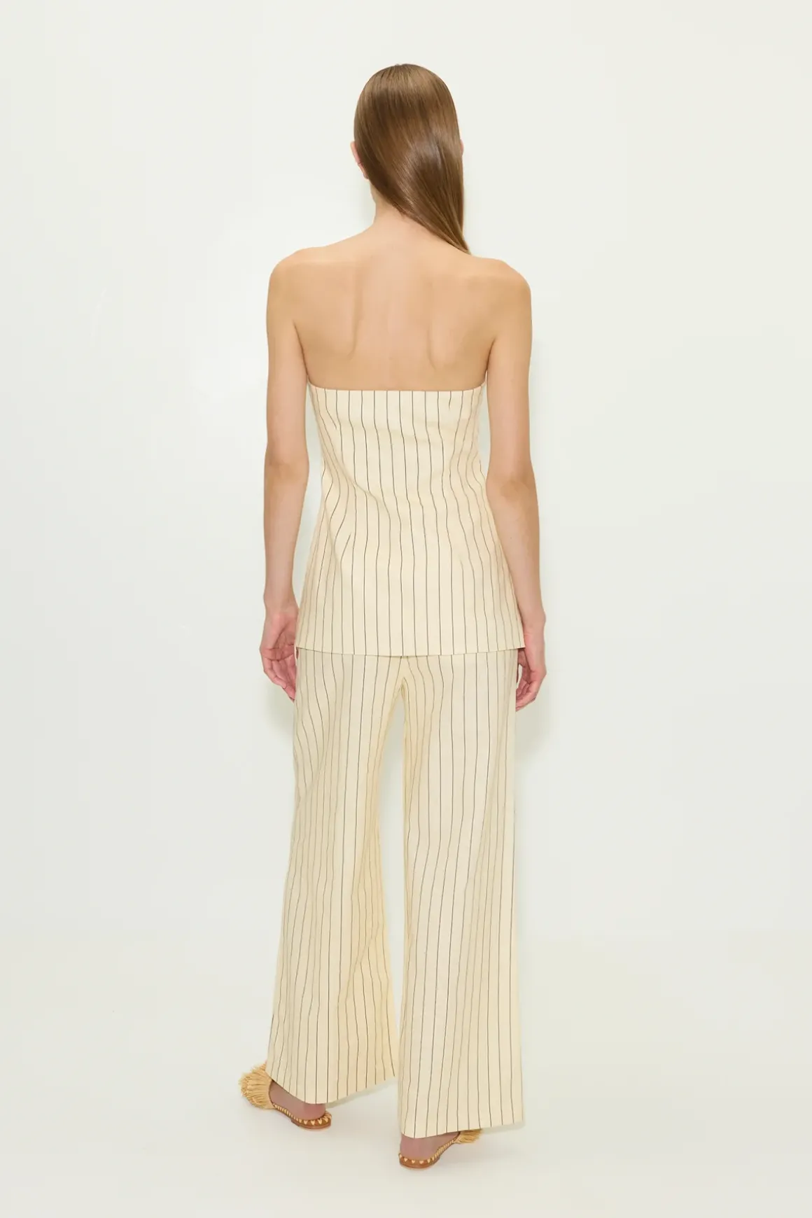 Morimori strapless linen top