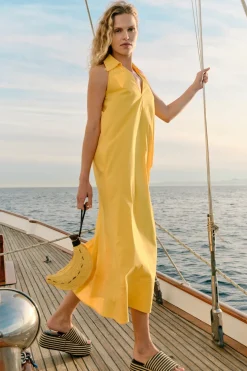 Navanava poplin midi dress