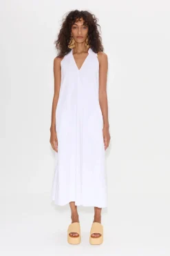 Navanava poplin midi dress