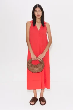 Navanava poplin midi dress