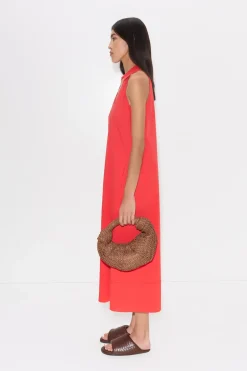 Navanava poplin midi dress