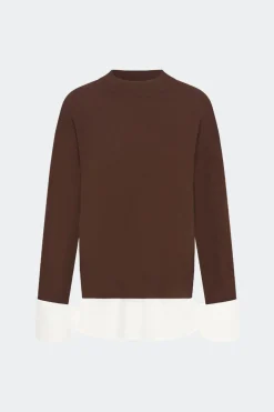Pippip poplin combo sweater