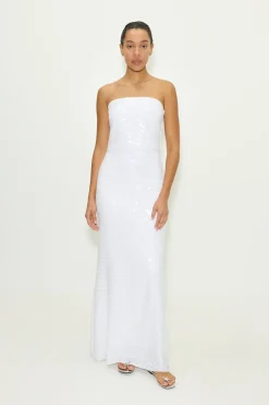Sculptysculpty strapless piano sequin dress