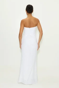 Sculptysculpty strapless piano sequin dress