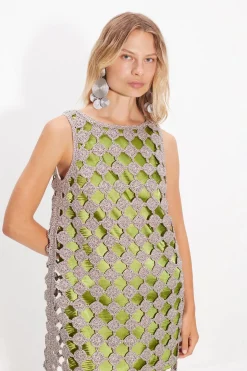 Sinasina crochet mini dress