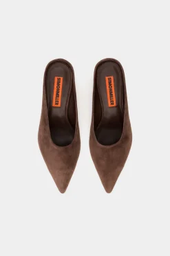 Suedesuede pointed gala mule