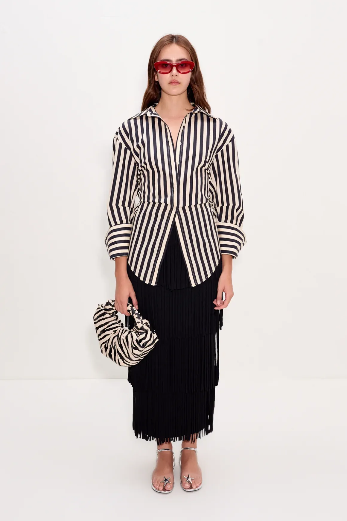 Zaza za knit fringe skirt