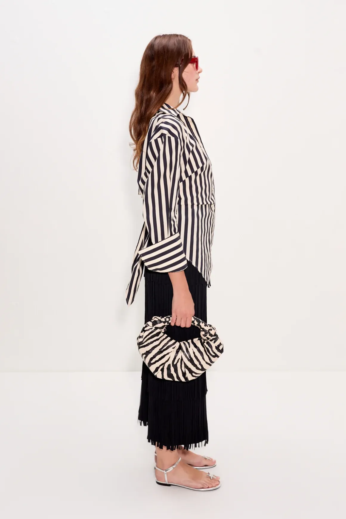 Zaza za knit fringe skirt