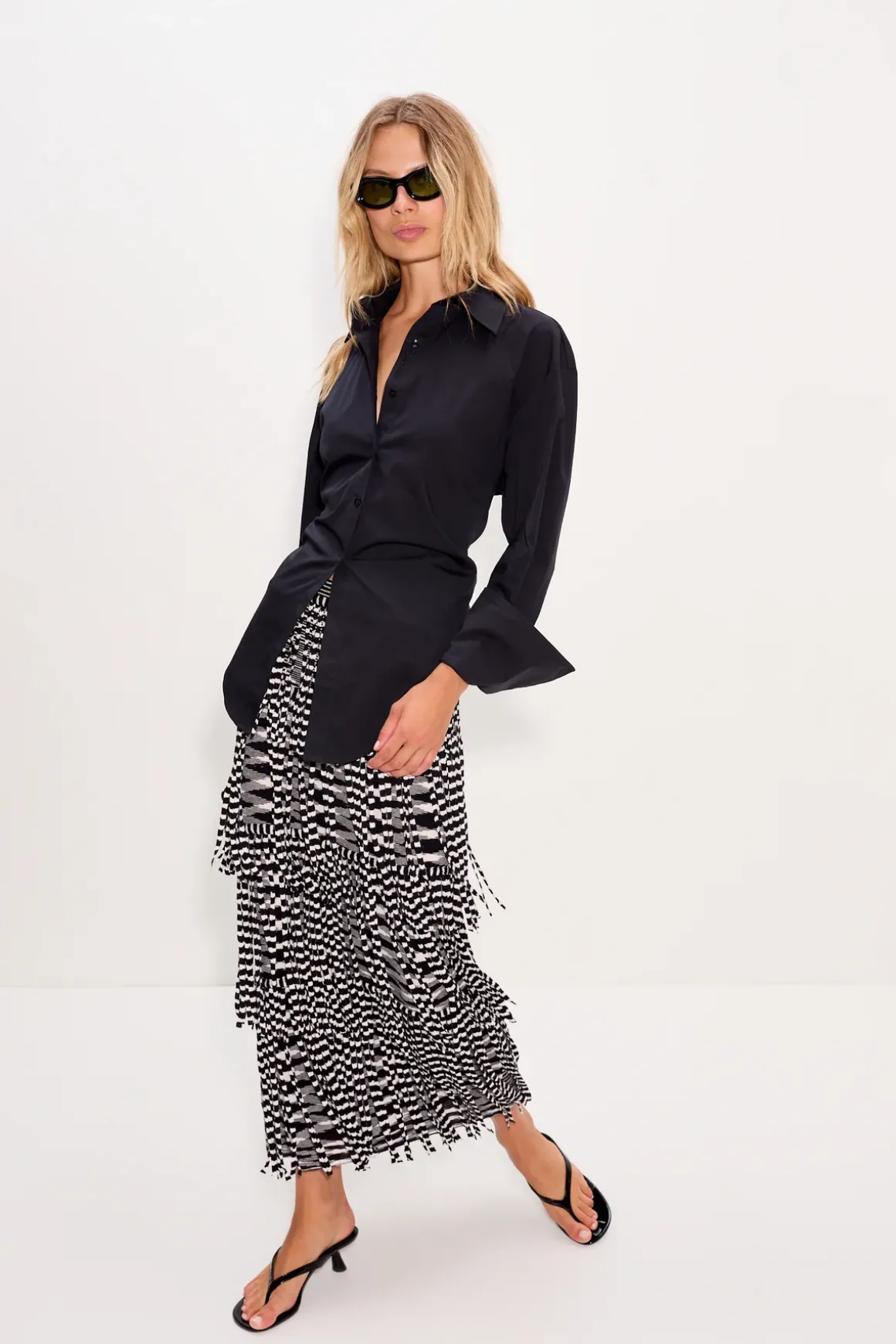 Zaza za knit fringe skirt