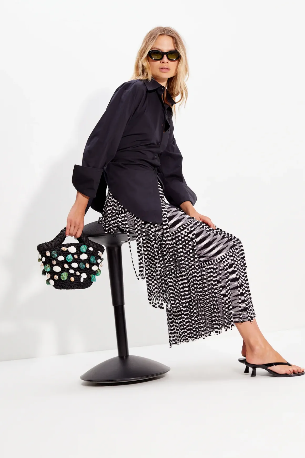 Zaza za knit fringe skirt
